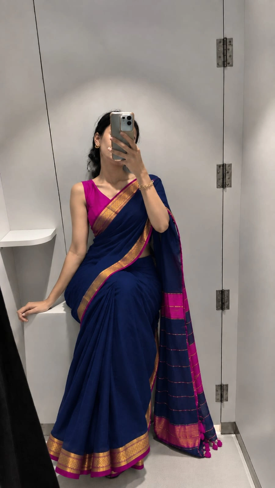 Single Thread Mulcotton Saree